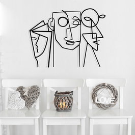 Wallity Aeimnestus Escultura de Pared de Metal Negra
